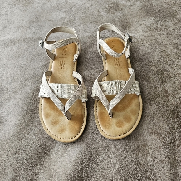 Toms Oxford Tan Heritage Canvas Lexie Sandals - Picture 2 of 7